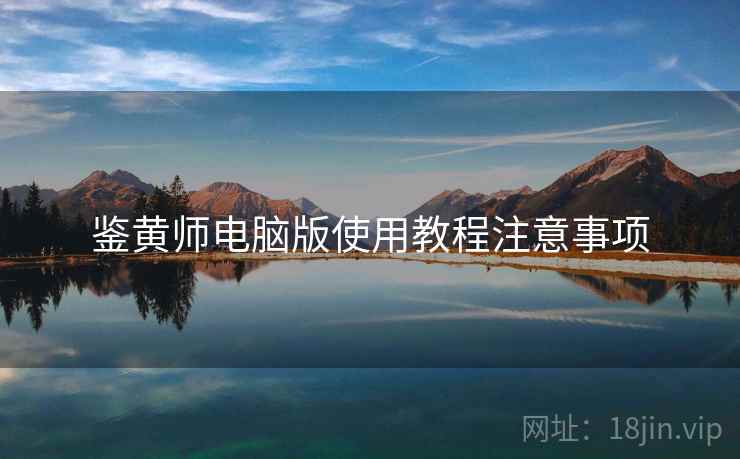 鉴黄师电脑版使用教程注意事项