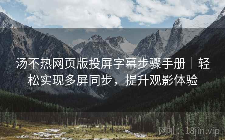 汤不热网页版投屏字幕步骤手册｜轻松实现多屏同步，提升观影体验
