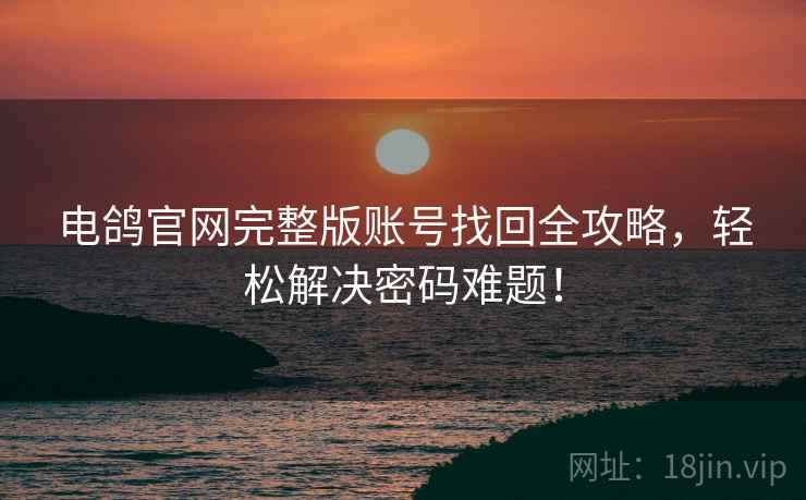 电鸽官网完整版账号找回全攻略，轻松解决密码难题！