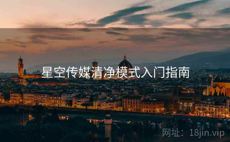 星空传媒清净模式入门指南