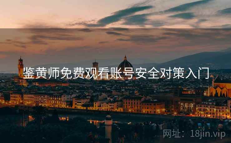 鉴黄师免费观看账号安全对策入门